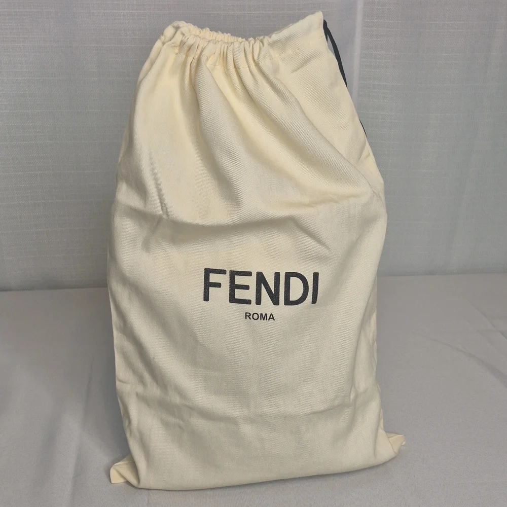 Fendi Vintage Brown Monogram Messenger Bag UNISEX w/Dust Bag & COA